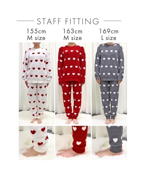 セール】【腹巻きルームウェアでかわいく温活】ハート柄 ニット 腹巻