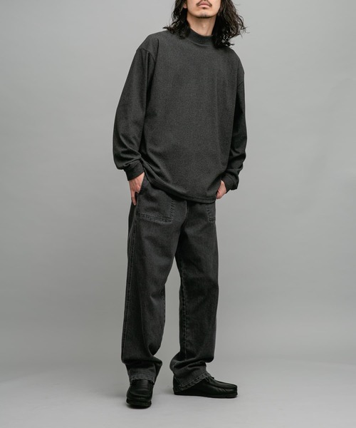 URBAN RESEARCH Sonny Label(アーバンリサーチサニーレーベル)の「スーパーストレッチモックネックTシャツ(Tシャツ/カットソー・メンズ・ブラック/チャコールグレー/オフホワイト・MEDIUM/LARGE/X-LARGE)」の14枚目の写真