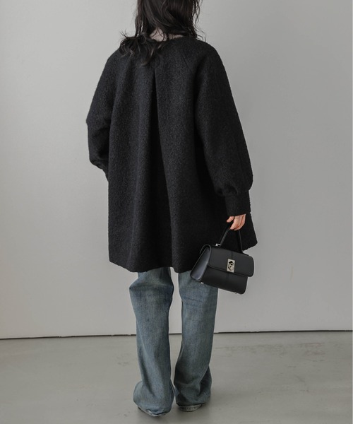 La-gemme（ラジェム）の「Aラインノーカラーコート（ノーカラーコート