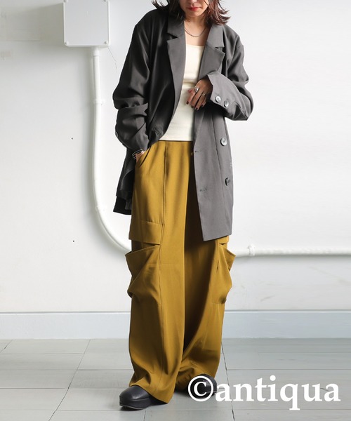 アシンメトリーダブルジャケット（テーラードジャケット）｜antiqua