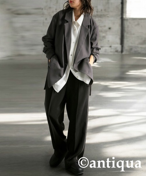【★Taku★】アンティカ KYO⭐️アシンメトリーダブルジャケット アシンメトリーダブルジャケット（テーラードジャケット）｜antiqua