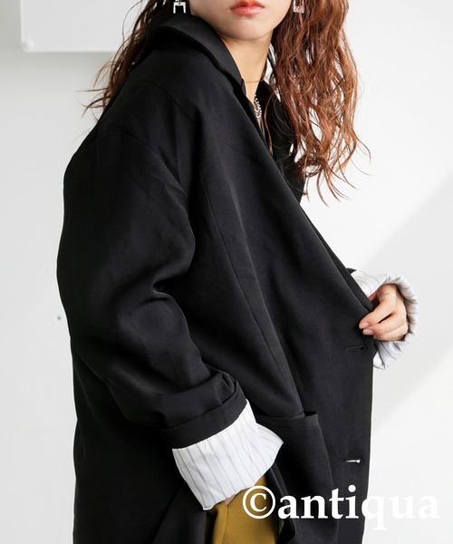 アシンメトリーダブルジャケット（テーラードジャケット）｜antiqua