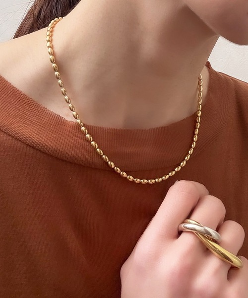 ISOLATION / アイソレーション】Silver925 Oval Ball Chain Necklace