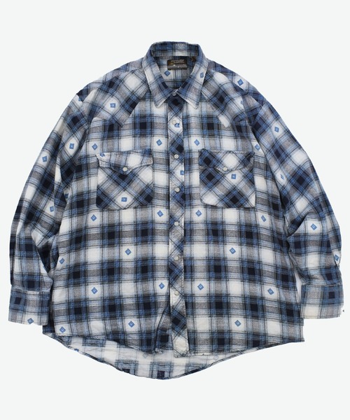 【ヴィンテージ古着】80’s OUTLAW プリントネル ウエスタンシャツ（シャツ/ブラウス）｜VINTAGE（ヴィンテージ）