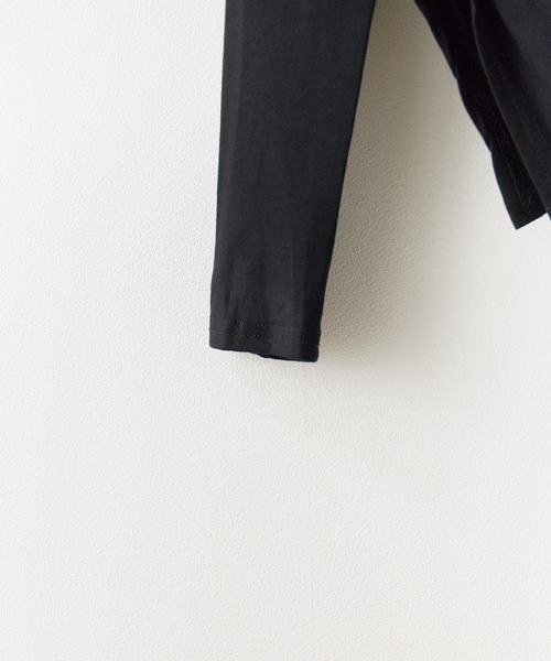 Chick（チック）の「Round Neck Side Gathered Cut and Sewn / ラウンドネック サイドギャザーカットソー（Tシャツ/カットソー・レディース・ホワイト/ブラック/ベージュ・FREE）」の21枚目の写真