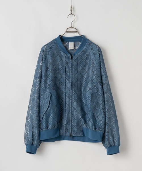 CASPER JOHN(キャスパージョン)の「Lace MA-1/レースMA-1(MA-1・メンズ・ブルー/ブラック・X-SMALL/SMALL/MEDIUM/LARGE)」の3枚目の写真