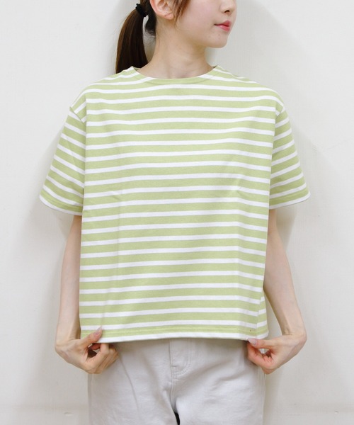 ORCIVAL(オーシバル)の「ORCIVAL/オーシバル クルーネックショートスリーブプルオーバー ボーダー CREWNECK SHORT SLEEVE BORDER B258(Tシャツ/カットソー・レディース・ブルー/レッド/ピンク/スカイブルー/グリーン・1)」の3枚目の写真