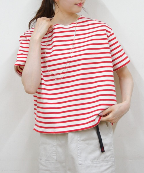 ORCIVAL(オーシバル)の「ORCIVAL/オーシバル クルーネックショートスリーブプルオーバー ボーダー CREWNECK SHORT SLEEVE BORDER B258(Tシャツ/カットソー・レディース・ブルー/レッド/ピンク/スカイブルー/グリーン・1)」の6枚目の写真