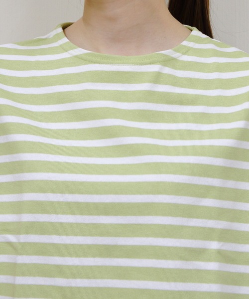 ORCIVAL(オーシバル)の「ORCIVAL/オーシバル クルーネックショートスリーブプルオーバー ボーダー CREWNECK SHORT SLEEVE BORDER B258(Tシャツ/カットソー・レディース・ブルー/レッド/ピンク/スカイブルー/グリーン・1)」の8枚目の写真