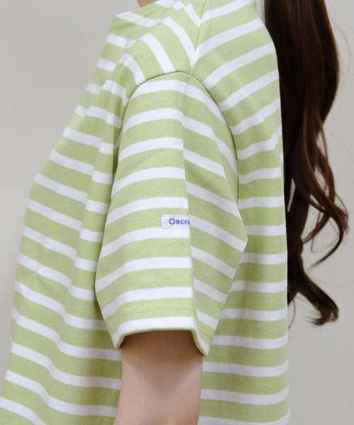 ORCIVAL(オーシバル)の「ORCIVAL/オーシバル クルーネックショートスリーブプルオーバー ボーダー CREWNECK SHORT SLEEVE BORDER B258(Tシャツ/カットソー・レディース・ブルー/レッド/ピンク/スカイブルー/グリーン・1)」の9枚目の写真