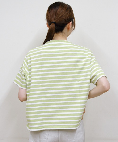 ORCIVAL(オーシバル)の「ORCIVAL/オーシバル クルーネックショートスリーブプルオーバー ボーダー CREWNECK SHORT SLEEVE BORDER B258(Tシャツ/カットソー・レディース・ブルー/レッド/ピンク/スカイブルー/グリーン・1)」の10枚目の写真