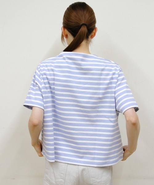 ORCIVAL(オーシバル)の「ORCIVAL/オーシバル クルーネックショートスリーブプルオーバー ボーダー CREWNECK SHORT SLEEVE BORDER B258(Tシャツ/カットソー・レディース・ブルー/レッド/ピンク/スカイブルー/グリーン・1)」の13枚目の写真