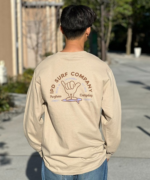 IPD(アイピーディー)の「【IPD】 SHAKA EVERY DAY LS シャカ エブリデイ ロングスリーブ(Tシャツ/カットソー・メンズ・グリーン系その他/サンドベージュ/ブラック・MEDIUM/X-LARGE/LARGE)」の2枚目の写真