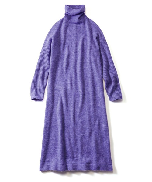 IEDIT（イディット）の「ＩＥＤＩＴ　ジュエルカラーでパッと華やぐハイネックニットワンピース（ワンピース・レディース・レッド/パープル/エメラルド・M/L/3L/LL/S）」の14枚目の写真