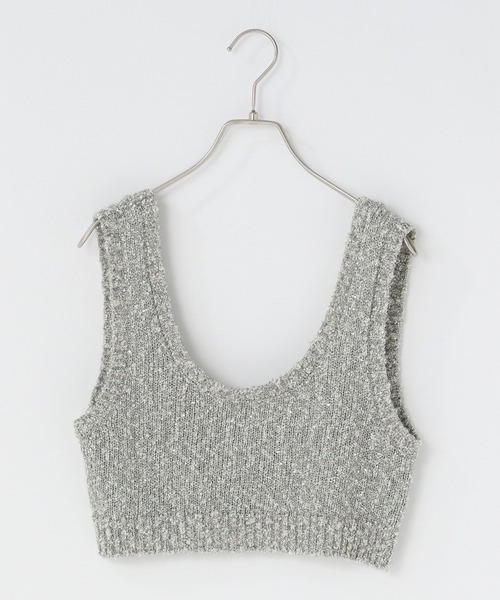 LOWRYS FARM（ローリーズファーム）の「スパンコールビスチェ 284585（ニット/セーター・レディース・ブラック/ベージュ/グレー・FREE）」の7枚目の写真