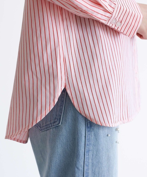 somari imagination（ソマリ イマジネーション）の「『ギャザーモチーフストライプシャツ』（シャツ/ブラウス・レディース・ブルー/ピンク・2/1）」の11枚目の写真
