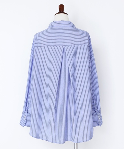somari imagination（ソマリ イマジネーション）の「『ギャザーモチーフストライプシャツ』（シャツ/ブラウス・レディース・ブルー/ピンク・2/1）」の18枚目の写真