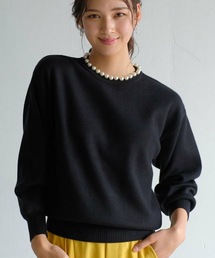 aquagarage | パールネックニットトップス(ニット/セーター)