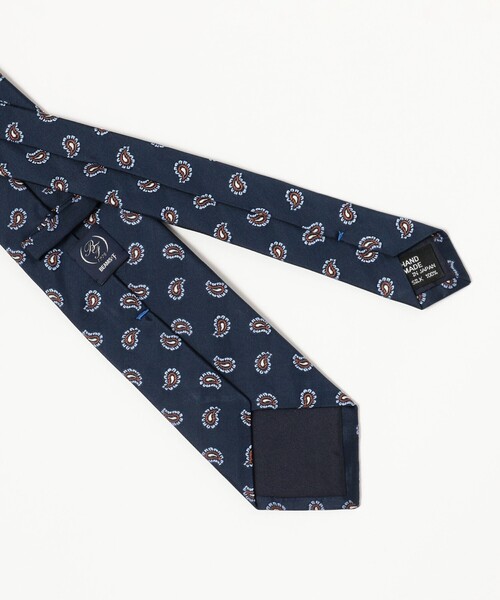 BEAMS F ビームスエフ ネクタイ ペイズリー 総柄 シルク ブルー BEAMS F（ビームスF）Seaward & Stearn / シルク ペイズリー