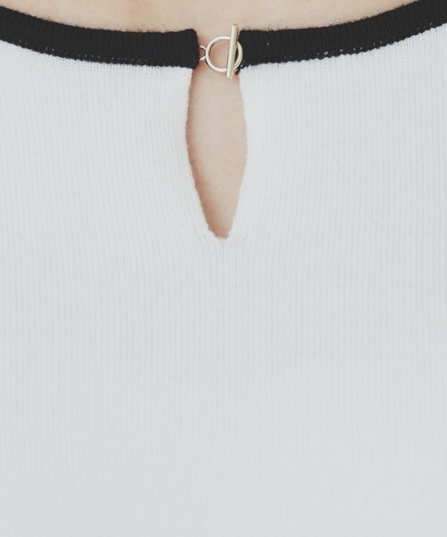 index（インデックス）の「バイカラーキーネックニット【洗濯機洗い可】（ニット/セーター・レディース・ベージュ系その他7/ホワイト系7/ネイビー系4/パープル系1・40/38/42/36）」の15枚目の写真