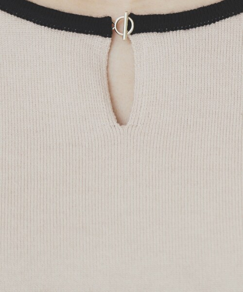 index（インデックス）の「バイカラーキーネックニット【洗濯機洗い可】（ニット/セーター・レディース・ベージュ系その他7/ホワイト系7/ネイビー系4/パープル系1・40/38/42/36）」の19枚目の写真