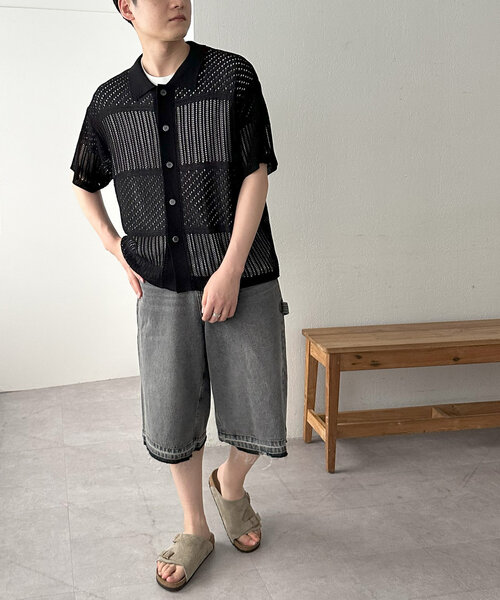 DISCOAT（ディスコート）の「【ユニセックス】デニムハーフパンツ（その他パンツ・レディース・ブラック/サックスブルー・LARGE/MEDIUM）」の12枚目の写真