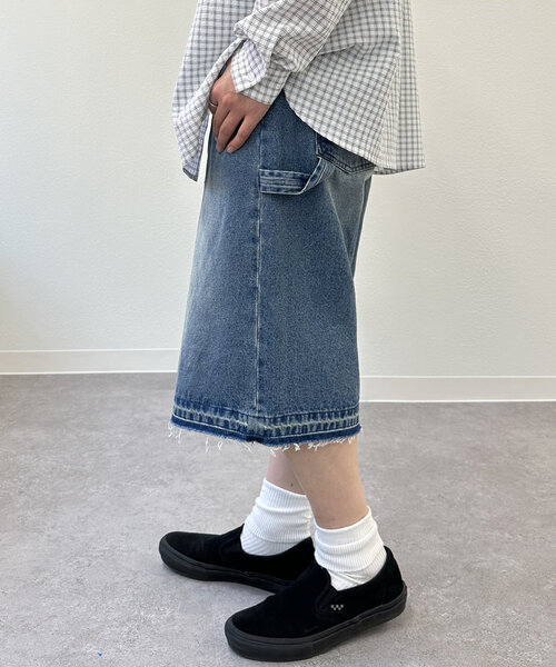 DISCOAT（ディスコート）の「【ユニセックス】デニムハーフパンツ（その他パンツ・レディース・ブラック/サックスブルー・LARGE/MEDIUM）」の21枚目の写真