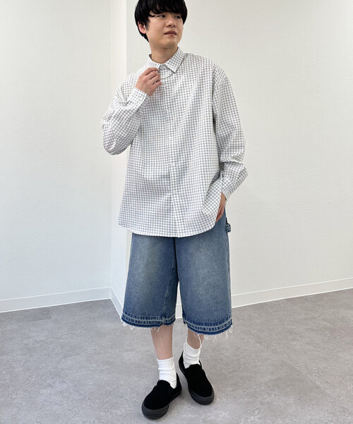 DISCOAT（ディスコート）の「【ユニセックス】デニムハーフパンツ（その他パンツ・レディース・ブラック/サックスブルー・LARGE/MEDIUM）」の3枚目の写真