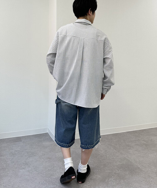 DISCOAT（ディスコート）の「【ユニセックス】デニムハーフパンツ（その他パンツ・レディース・ブラック/サックスブルー・LARGE/MEDIUM）」の5枚目の写真