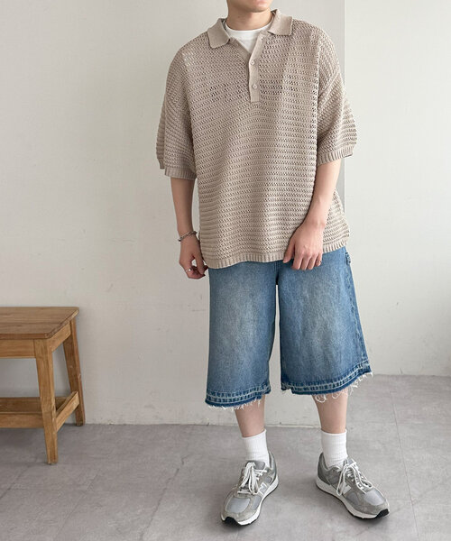 DISCOAT（ディスコート）の「【ユニセックス】デニムハーフパンツ（その他パンツ・レディース・ブラック/サックスブルー・LARGE/MEDIUM）」の6枚目の写真