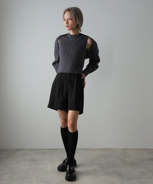 ルネ　ツイードショートパンツ　34 Rene 34 新品 未使用 ツイード キュロット ショートパンツ