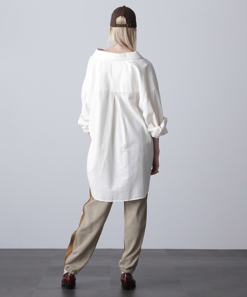 ROSE BUD(ローズバッド)の「(GENE HEAVENS)BAMBOO COTTON BIG SHIRT(シャツ/ブラウス・レディース・ブラウン/ブラック/ホワイト・ONE SIZE)」の12枚目の写真