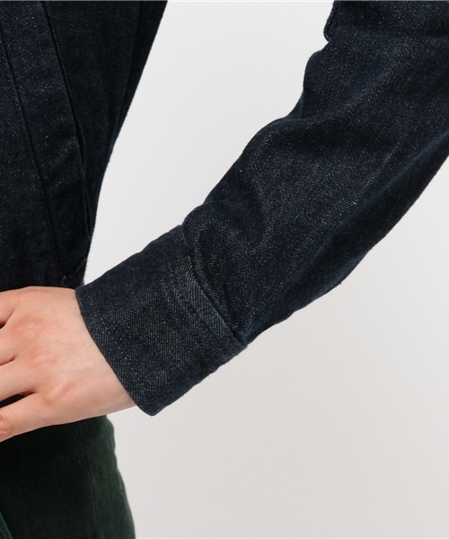 one after another NICE CLAUP（ワンアフターアナザーナイスクラップ）の「【non-no1月号掲載 ナイスクラップ】デニムライダースジャケット（ブルゾン・レディース・インディゴブルー/ネイビー・FREE）」の8枚目の写真