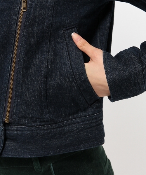 one after another NICE CLAUP（ワンアフターアナザーナイスクラップ）の「【non-no1月号掲載 ナイスクラップ】デニムライダースジャケット（ブルゾン・レディース・インディゴブルー/ネイビー・FREE）」の9枚目の写真
