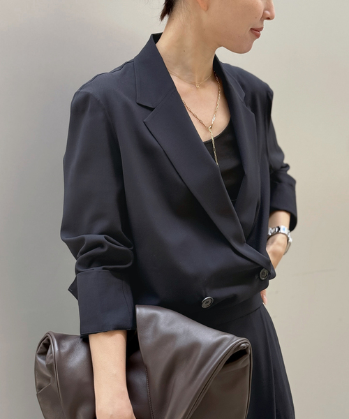 AP STUDIO（エーピーストゥディオ）の「SPWOOLシャツジャケット（テーラードジャケット・レディース・ネイビー・FREE）」の18枚目の写真