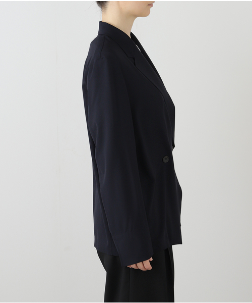 AP STUDIO（エーピーストゥディオ）の「SPWOOLシャツジャケット（テーラードジャケット・レディース・ネイビー・FREE）」の2枚目の写真