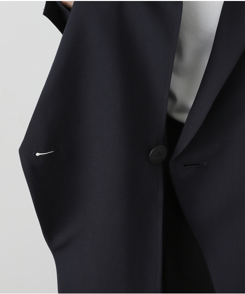 AP STUDIO（エーピーストゥディオ）の「SPWOOLシャツジャケット（テーラードジャケット・レディース・ネイビー・FREE）」の5枚目の写真