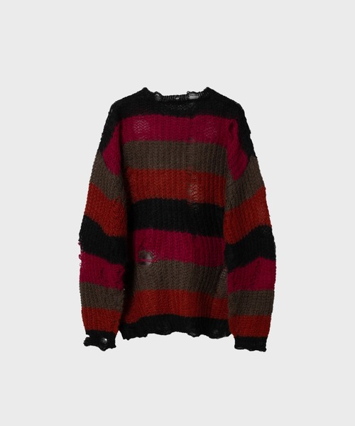 ニット・セーター ASCLO Mohair Brush Border Knit (5color) ASCLO Mohair Brush Border Knit (5color) (ASCLO/ニット