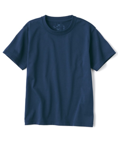 無印良品(ムジルシリョウヒン)の「キッズ 天竺編みクルーネック半袖Tシャツ 無地(Tシャツ/カットソー・キッズ・オフホワイト/ライトグレー/ブラック/マスタード/ネイビー・110/120/130/140/150)」の4枚目の写真