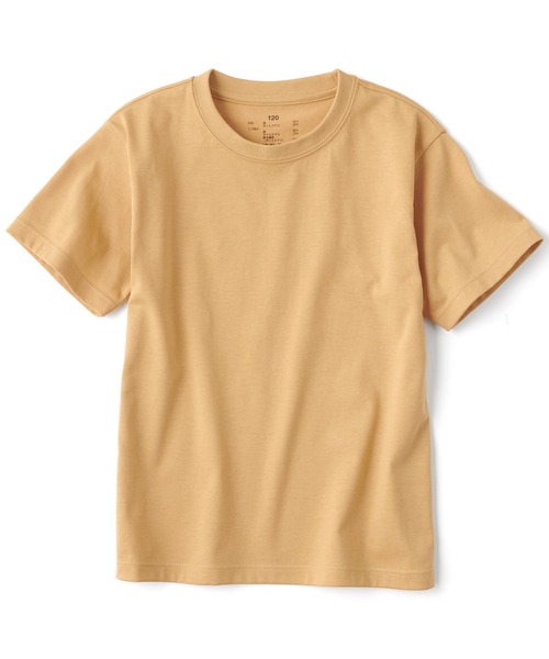 無印良品(ムジルシリョウヒン)の「キッズ 天竺編みクルーネック半袖Tシャツ 無地(Tシャツ/カットソー・キッズ・オフホワイト/ライトグレー/ブラック/マスタード/ネイビー・110/120/130/140/150)」の5枚目の写真