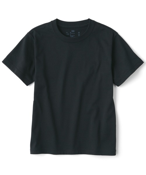 無印良品(ムジルシリョウヒン)の「キッズ 天竺編みクルーネック半袖Tシャツ 無地(Tシャツ/カットソー・キッズ・オフホワイト/ライトグレー/ブラック/マスタード/ネイビー・110/120/130/140/150)」の1枚目の写真
