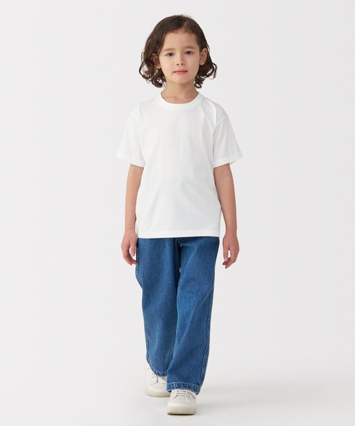 無印良品(ムジルシリョウヒン)の「キッズ 天竺編みクルーネック半袖Tシャツ 無地(Tシャツ/カットソー・キッズ・オフホワイト/ライトグレー/ブラック/マスタード/ネイビー・110/120/130/140/150)」の13枚目の写真