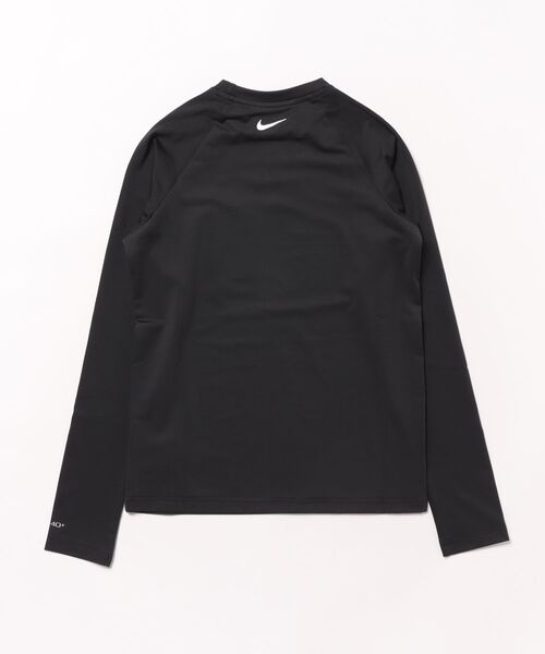 NIKE（ナイキ）の「NIKE/ナイキ ﾊﾞﾌﾞﾙNIKE L/Sﾊｲﾄﾞﾛｶﾞｰﾄﾞ キッズ UVケア ラッシュガード NESSF744（ラッシュガード・キッズ・ブラック/ホワイト/ピンク・130cm/140cm/150cm/160cm）」の5枚目の写真