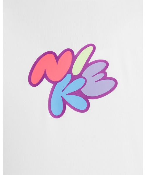 NIKE（ナイキ）の「NIKE/ナイキ ﾊﾞﾌﾞﾙNIKE L/Sﾊｲﾄﾞﾛｶﾞｰﾄﾞ キッズ UVケア ラッシュガード NESSF744（ラッシュガード・キッズ・ブラック/ホワイト/ピンク・130cm/140cm/150cm/160cm）」の7枚目の写真