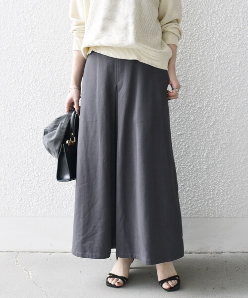 セール】SHIPS any:〈洗濯機可能〉インレイ タック フレア スカート