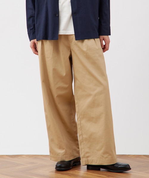 B.C STOCK(ベーセーストック)の「ツータック ワイドストレートチノパンツ / ショート丈・ロング丈対応 【ZOZOTOWN限定アイテム】(チノパンツ・メンズ・ブラック/オフホワイト/ライトカーキ/ベージュ/ダークグレー・XS-Short/XS-Regular/XS-Long/S-Short/S-Regular/S-Long/M-Short/M-Regular/M-Long/L-Short/L-Regular/L-Long/XL-Short/XL-Regular/XL-Long)」の5枚目の写真