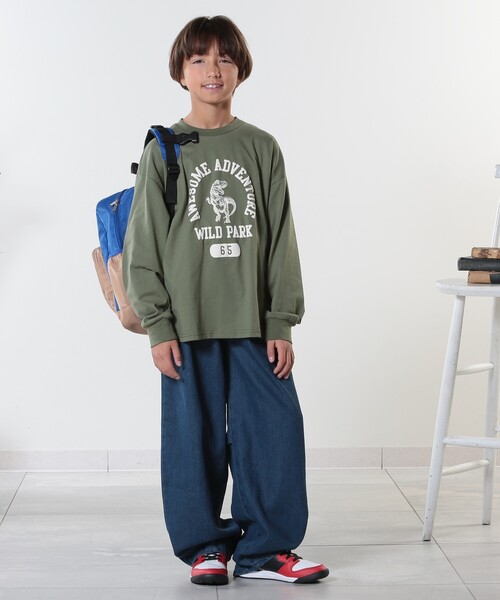 SHOO・LA・RUE（シューラルー）の「バイカラー恐竜リュック（バックパック/リュック・キッズ・キャメル/ブルー系4・00）」の19枚目の写真