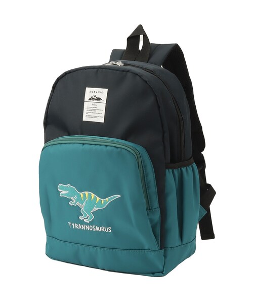 SHOO・LA・RUE（シューラルー）の「バイカラー恐竜リュック（バックパック/リュック・キッズ・キャメル/ブルー系4・00）」の6枚目の写真