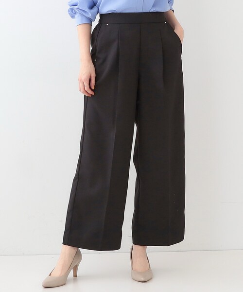 DRESKIP(ドレスキップ)の「【洗える/UV/吸水速乾/アンチピリング/S-LL】 タックワイドパンツ(その他パンツ・レディース・ベージュ/ブラック/ブラウン系・01/02/03/04)」の4枚目の写真