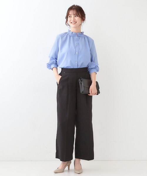 DRESKIP(ドレスキップ)の「【洗える/UV/吸水速乾/アンチピリング/S-LL】 タックワイドパンツ(その他パンツ・レディース・ベージュ/ブラック/ブラウン系・01/02/03/04)」の6枚目の写真